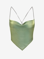 ZAFUL Haut Chaîne à Ourlet Echarpe M Vert