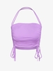 ZAFUL Haut Court Plissé à Col Halter L Violet clair