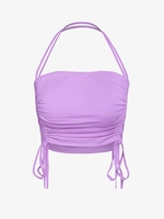 ZAFUL Haut Court Plissé à Col Halter L Violet clair