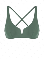 ZAFUL Haut de Bikini à Armature en V S Vert clair
