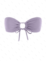 ZAFUL Haut de Bikini Bandeau Brillant Métallique à Paillettes M Pourpre