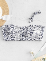 ZAFUL Haut de Bikini Bandeau Léopard Serpent Imprimé S Multi a
