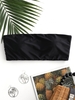 ZAFUL Haut de Bikini Bandeau Rembourré L Noir