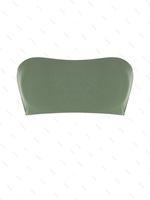 ZAFUL Haut de Bikini Bandeau Rembourré M Vert noisette