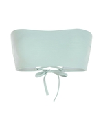 ZAFUL Haut de Bikini Bandeau Texturé à Lacets Au Dos M Vert clair