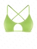 ZAFUL Haut de Bikini Brillant Métallisé L Vert clair