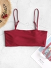 ZAFUL Haut de Bikini Camouflage Matelassé à Bretelle M Rouge vineux