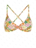 ZAFUL Haut de Bikini Croisé Fleuri Torsadé S Multi a
