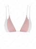 ZAFUL Haut de Bikini Côtelé à Double Bretelle en Blocs de Couleurs M Rose clair
