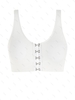ZAFUL Haut de Bikini Côtelé Au Crochet M Blanc