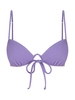 ZAFUL Haut de Bikini Côtelé avec Nœud Papillon L Pourpre