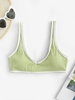 ZAFUL Haut de Bikini Côtelé Cousu S Vert clair