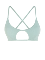 ZAFUL Haut de Bikini Côtelé Etoile Croisé en Forme D