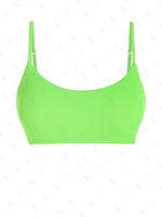 ZAFUL Haut de Bikini Côtelé M Vert