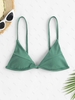 ZAFUL Haut de Bikini Côtelé Noué Au Dos S Vert clair