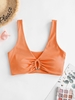 ZAFUL Haut de Bikini Côtelé Plongeant Xl Orange
