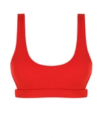 ZAFUL Haut de Bikini Côtelé S Rouge