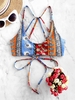 ZAFUL Haut de Bikini Fleur Cachemire à Bretelle Style Bohémien S Multi b