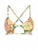 ZAFUL Haut de Bikini Fleuri Croisé en Forme D
