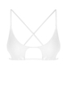 ZAFUL Haut de Bikini Matelassé Découpé Croisé M Blanc