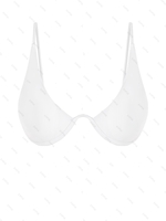 ZAFUL Haut de Bikini Plongeant à Armature M Blanc