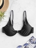 ZAFUL Haut de Bikini Plongeant à Armature S Noir