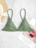 ZAFUL Haut de Bikini Plongeant à Bretelle Fine M Vert clair