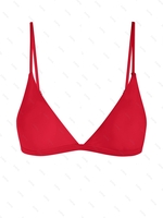 ZAFUL Haut de Bikini Plongeant à Bretelle Fine S Rouge