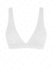 ZAFUL Haut de Bikini Plongeant Vague Texturé L Blanc