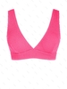 ZAFUL Haut de Bikini Plongeant Vague Texturé M Rose clair