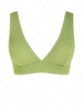 ZAFUL Haut de Bikini Plongeant Vague Texturé M Vert