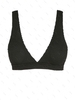 ZAFUL Haut de Bikini Plongeant Vague Texturé S Noir