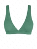 ZAFUL Haut de Bikini Plongeant Vague Texturé S Vert clair