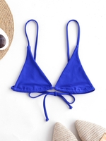 ZAFUL Haut de Bikini Simple à Cordon M Bleu cobalt
