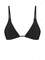 ZAFUL Haut de Bikini Simple à Cordon S Noir