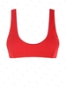 ZAFUL Haut de Bikini Sportif Texturé L Rouge