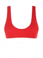 ZAFUL Haut de Bikini Sportif Texturé L Rouge