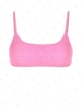 ZAFUL Haut de Bikini Style Débardeur Plissé Style Bohémien L Rose clair