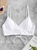 ZAFUL Haut de Bikini Superposé à Lacets S Blanc