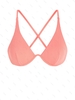 ZAFUL Haut de Bikini Texturé à Cordon à Armature Unique M Orange clair