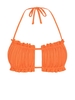 ZAFUL Haut de Bikini Texturé à Volants L Orange