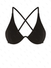 ZAFUL Haut de Bikini Texturé Croisé S Noir