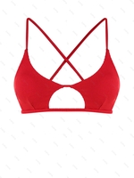 ZAFUL Haut de Bikini Texturé Croisé en Forme D