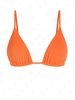 ZAFUL Haut de Bikini Texturé Côtelé Triangle M Orange