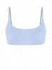 ZAFUL Haut de Bikini Texturé Style Débardeur Xs Bleu clair