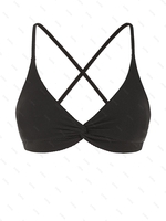 ZAFUL Haut de Bikini Texturé Torsadé M Noir