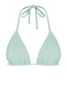 ZAFUL Haut de Bikini Texturé Triangle Noué Au Dos S Vert clair