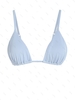 ZAFUL Haut de Bikini Texturé Triangle S Bleu clair