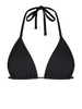 ZAFUL Haut de Bikini Texturé Triangle S Noir