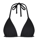 ZAFUL Haut de Bikini Texturé Triangle S Noir